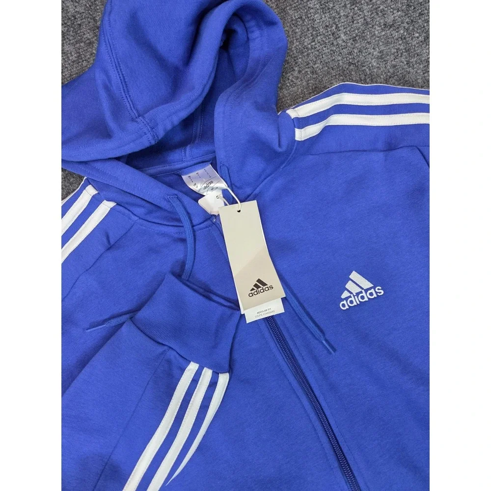 NEW Adidas Track Jacket Mens Small Semi Lucid Blue